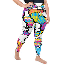 Women's CMYK Graffiti Clouds Plus Size Yoga Pants Workout Leggings For Jiu Jitsu 001 Athleisure Boxing Clouds Exclusive Graffiti Hip Hop Jiu-Jitsu Judo Kick Boxing Leggings MMA Plus Size Running Tights Womens Yoga Yoga Pants