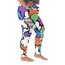 Women's CMYK Graffiti Clouds Plus Size Yoga Pants Workout Leggings For Jiu Jitsu 001 Athleisure Boxing Clouds Exclusive Graffiti Hip Hop Jiu-Jitsu Judo Kick Boxing Leggings MMA Plus Size Running Tights Womens Yoga Yoga Pants