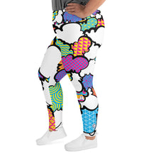 Women's CMYK Graffiti Clouds Plus Size Yoga Pants Workout Leggings For Jiu Jitsu 001 Athleisure Boxing Clouds Exclusive Graffiti Hip Hop Jiu-Jitsu Judo Kick Boxing Leggings MMA Plus Size Running Tights Womens Yoga Yoga Pants