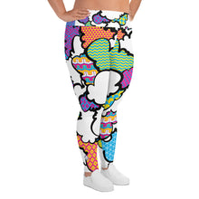Women's CMYK Graffiti Clouds Plus Size Yoga Pants Workout Leggings For Jiu Jitsu 001 Athleisure Boxing Clouds Exclusive Graffiti Hip Hop Jiu-Jitsu Judo Kick Boxing Leggings MMA Plus Size Running Tights Womens Yoga Yoga Pants