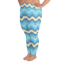 Women's High Waist Plus Size Ripple Jersey Shore Leggings Tights Exclusive Leggings Plus Size Ripple Tights Womens