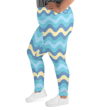 Women's High Waist Plus Size Ripple Jersey Shore Leggings Tights Exclusive Leggings Plus Size Ripple Tights Womens