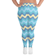 Women's High Waist Plus Size Ripple Jersey Shore Leggings Tights Exclusive Leggings Plus Size Ripple Tights Womens