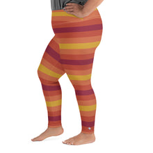 Women's High Waist Plus Size Striped Autumn Leggings Yoga Pants Exclusive Leggings Plus Size Stripes Tights Womens