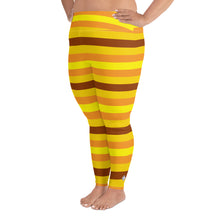 Women's High Waist Plus Size Striped Honey Comb Leggings Yoga Pants Exclusive Leggings Plus Size Plus Sized Leggings Tights Womens