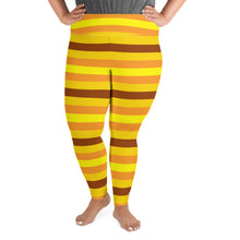 Women's High Waist Plus Size Striped Honey Comb Leggings Yoga Pants Exclusive Leggings Plus Size Plus Sized Leggings Tights Womens