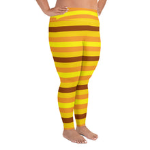 Women's High Waist Plus Size Striped Honey Comb Leggings Yoga Pants Exclusive Leggings Plus Size Plus Sized Leggings Tights Womens