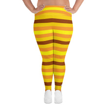 Women's High Waist Plus Size Striped Honey Comb Leggings Yoga Pants Exclusive Leggings Plus Size Plus Sized Leggings Tights Womens