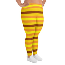 Women's High Waist Plus Size Striped Honey Comb Leggings Yoga Pants Exclusive Leggings Plus Size Plus Sized Leggings Tights Womens