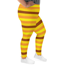 Women's High Waist Plus Size Striped Honey Comb Leggings Yoga Pants Exclusive Leggings Plus Size Plus Sized Leggings Tights Womens