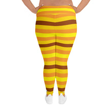 Women's High Waist Plus Size Striped Honey Comb Leggings Yoga Pants Exclusive Leggings Plus Size Plus Sized Leggings Tights Womens