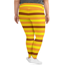 Women's High Waist Plus Size Striped Honey Comb Leggings Yoga Pants Exclusive Leggings Plus Size Plus Sized Leggings Tights Womens