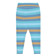 Women's High Waist Plus Size Striped Jersey Shore Leggings Yoga Pants Exclusive Leggings Plus Size Striped Tights Womens