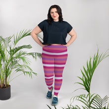 Women's High Waist Plus Size Striped Mulberry Leggings Yoga Pants Exclusive Leggings Plus Size Striped Tights Womens