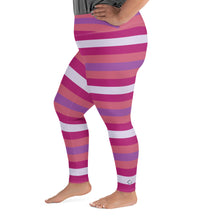 Women's High Waist Plus Size Striped Mulberry Leggings Yoga Pants Exclusive Leggings Plus Size Striped Tights Womens