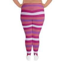 Women's High Waist Plus Size Striped Mulberry Leggings Yoga Pants Exclusive Leggings Plus Size Striped Tights Womens