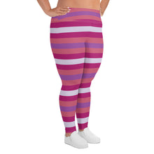 Women's High Waist Plus Size Striped Mulberry Leggings Yoga Pants Exclusive Leggings Plus Size Striped Tights Womens