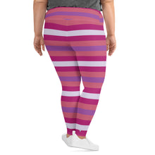 Women's High Waist Plus Size Striped Mulberry Leggings Yoga Pants Exclusive Leggings Plus Size Striped Tights Womens