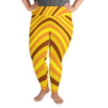 Women's High Waist Plus Size Wave Honey Comb Leggings Tights Exclusive Leggings Plus Size Tights Wave Wavey Wavy Womens