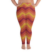 Women's Plus Size High Waist Zig zag Autumn Leggings Yoga Pants Exclusive Leggings Plus Size Tights Womens Zig zag
