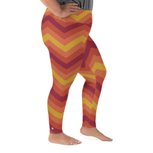 Women's Plus Size High Waist Zig zag Autumn Leggings Yoga Pants Exclusive Leggings Plus Size Tights Womens Zig zag