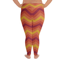 Women's Plus Size High Waist Zig zag Autumn Leggings Yoga Pants Exclusive Leggings Plus Size Tights Womens Zig zag