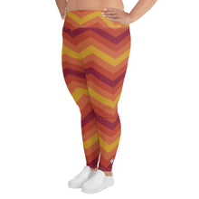 Women's Plus Size High Waist Zig zag Autumn Leggings Yoga Pants Exclusive Leggings Plus Size Tights Womens Zig zag