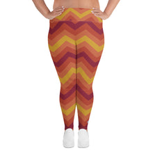Women's Plus Size High Waist Zig zag Autumn Leggings Yoga Pants Exclusive Leggings Plus Size Tights Womens Zig zag