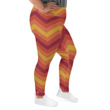 Women's Plus Size High Waist Zig zag Autumn Leggings Yoga Pants Exclusive Leggings Plus Size Tights Womens Zig zag