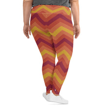 Women's Plus Size High Waist Zig zag Autumn Leggings Yoga Pants Exclusive Leggings Plus Size Tights Womens Zig zag