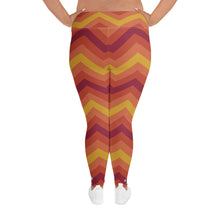 Women's Plus Size High Waist Zig zag Autumn Leggings Yoga Pants Exclusive Leggings Plus Size Tights Womens Zig zag