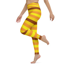 Women's High Waist Striped Honey Comb Leggings Tights Exclusive Leggings Spats Striped Tights Womens Yoga Yoga Pants