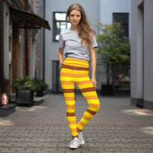 Women's High Waist Striped Honey Comb Leggings Tights Exclusive Leggings Spats Striped Tights Womens Yoga Yoga Pants
