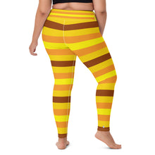 Women's High Waist Striped Honey Comb Leggings Tights Exclusive Leggings Spats Striped Tights Womens Yoga Yoga Pants
