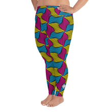 Women's Plus Size High Waist Ankara Wax Print Leggings for Jiu-Jitsu 001 African Print Ankara Exclusive Leggings Plus Size Spats Tights Womens