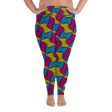 Women's Plus Size High Waist Ankara Wax Print Leggings for Jiu-Jitsu 001 African Print Ankara Exclusive Leggings Plus Size Spats Tights Womens