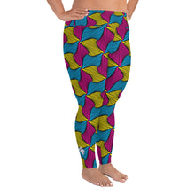 Women's Plus Size High Waist Ankara Wax Print Leggings for Jiu-Jitsu 001 African Print Ankara Exclusive Leggings Plus Size Spats Tights Womens