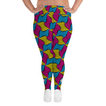 Women's Plus Size High Waist Ankara Wax Print Leggings for Jiu-Jitsu 001 African Print Ankara Exclusive Leggings Plus Size Spats Tights Womens