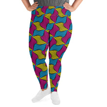 Women's Plus Size High Waist Ankara Wax Print Leggings for Jiu-Jitsu 001 African Print Ankara Exclusive Leggings Plus Size Spats Tights Womens
