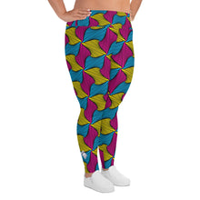 Women's Plus Size High Waist Ankara Wax Print Leggings for Jiu-Jitsu 001 African Print Ankara Exclusive Leggings Plus Size Spats Tights Womens