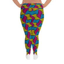 Women's Plus Size High Waist Ankara Wax Print Leggings for Jiu-Jitsu 001 African Print Ankara Exclusive Leggings Plus Size Spats Tights Womens