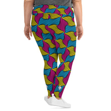 Women's Plus Size High Waist Ankara Wax Print Leggings for Jiu-Jitsu 001 African Print Ankara Exclusive Leggings Plus Size Spats Tights Womens