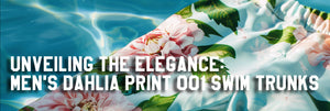Unveiling the Elegance: Men's Dahlia Print 001 Swim Trunks