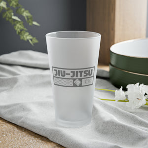 Submission Sips: Toast to Victory with Jiu-Jitsu Themed Pint Glass, 16oz