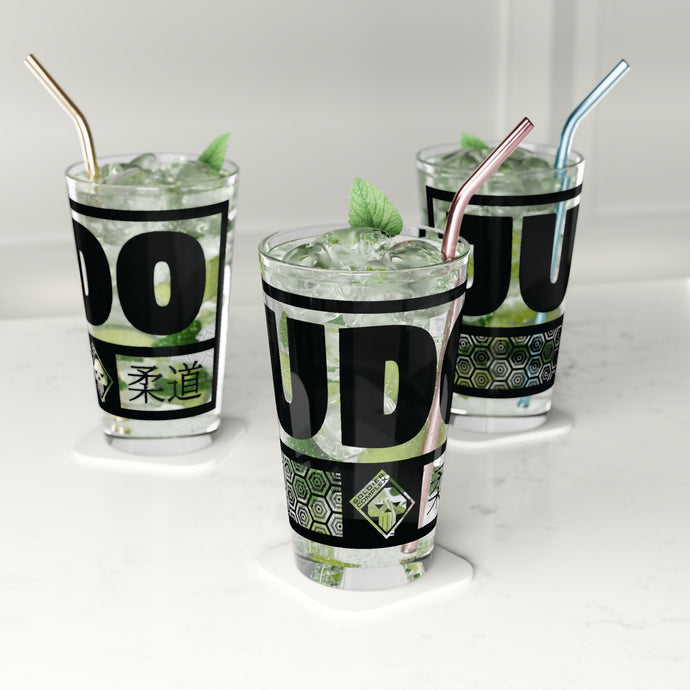 Judo Excellence: Raise the Bar with Martial Arts-Inspired Pint Glass, 16oz Assembled in the USA Assembled in USA Dining Drink Drinks Exclusive Festive Glass Glassware Home & Living Judo Kitchen Made in the USA Made in USA Seasonal Picks