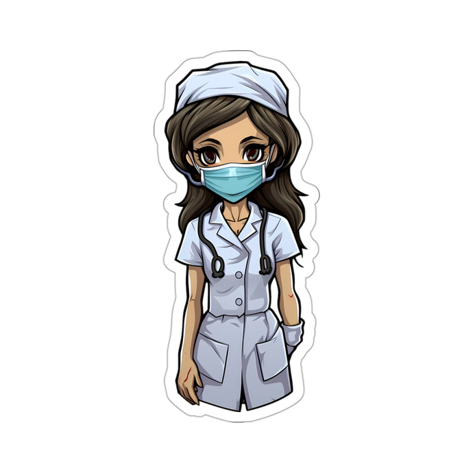 Zombie Chic: Halloween Nurse Stickers for Spine-Tingling Decor Fall Bestsellers Hallow Home & Living Kiss cut Magnets & Stickers nurse Stickers
