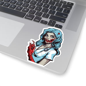 Spooky Halloween Zombie Nurse Stickers - Perfect for Haunted Fun - Soldier Complex