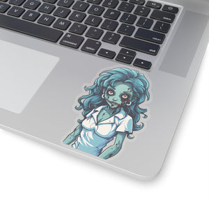 Embrace the Haunting Vibes with Halloween Zombie Nurse Stickers - Soldier Complex