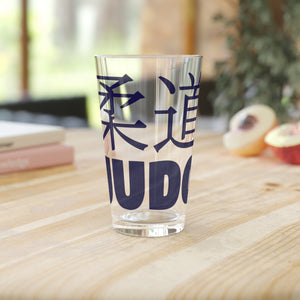 Martial Elegance: Judo Juggernaut Collectible Pint Glass for Enthusiasts, 16oz Assembled in the USA Assembled in USA Dining Drink Drinks Exclusive Festive Glass Glassware Home & Living Judo Kitchen Made in the USA Made in USA Seasonal Picks