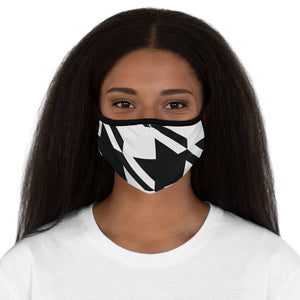 Men's Houndstooth Fitted Polyester Face Mask